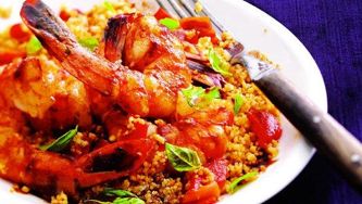 Chipotle shrimp with couscous