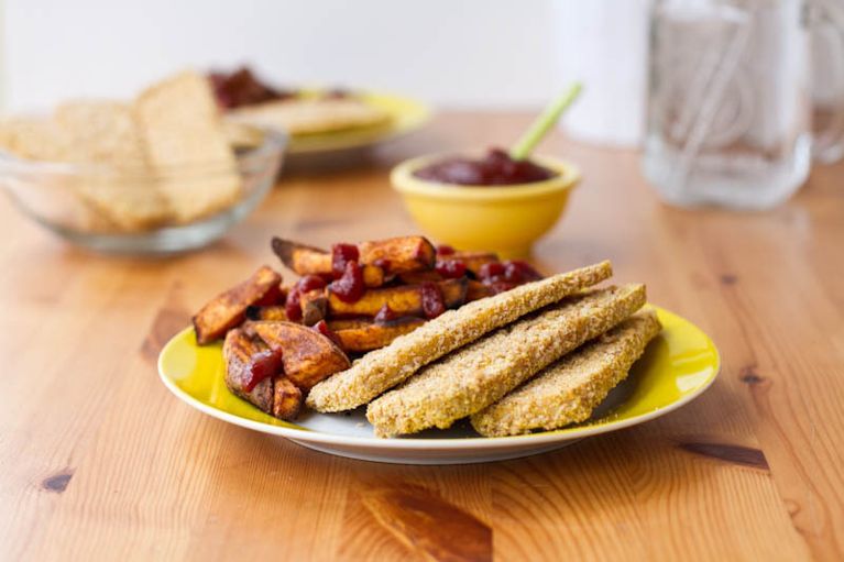Tofu breaded crispy fingers