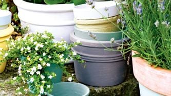 Make pretty pastel flowerpots for your spring garden