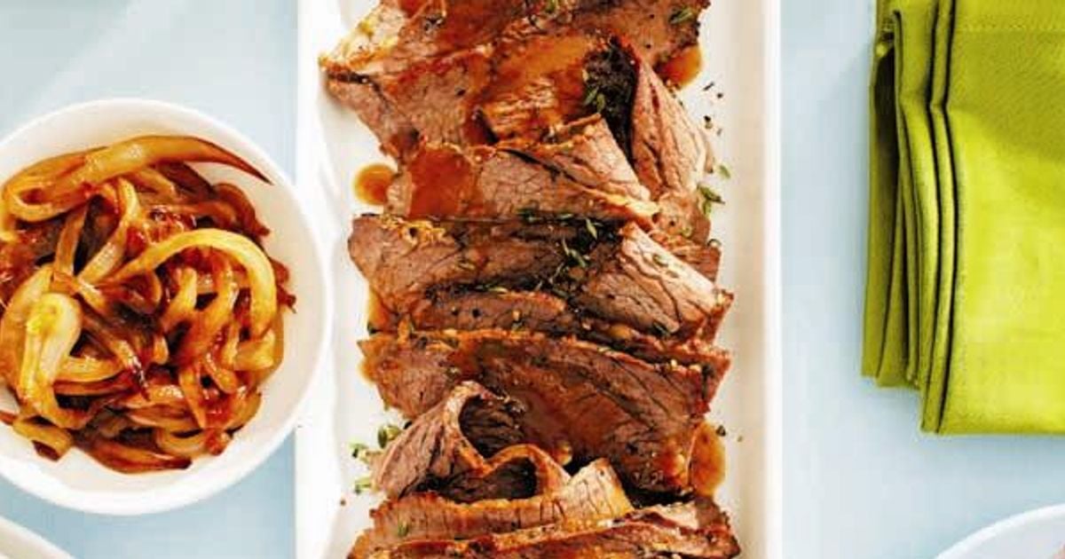 Slowcooked Brisket with Caramelized Onions Recipe Chatelaine