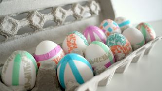 No-mess Easter egg decorating with Washi tape