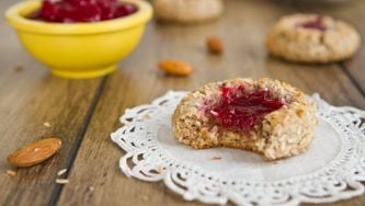 Healthy, gluten-free cookie recipe: Raspberry almond thumbprints