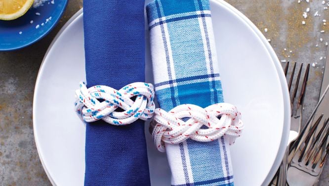 How to make nautical napkin rings for a seaside-inspired table setting