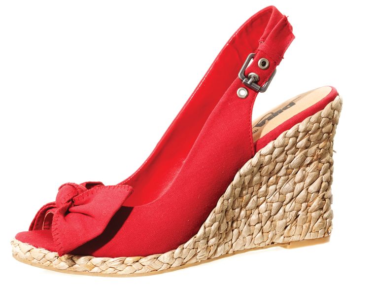 Summer sandal, Red Wedge with Bow, Winners