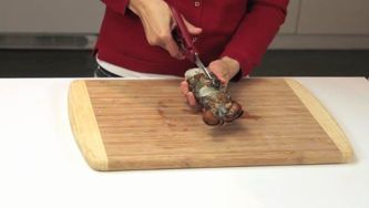 How to remove the shell from a lobster tail