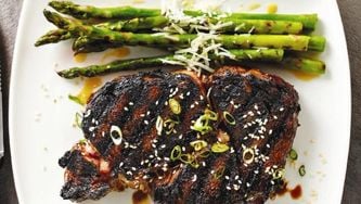 Anju's marinated rib-eye steak