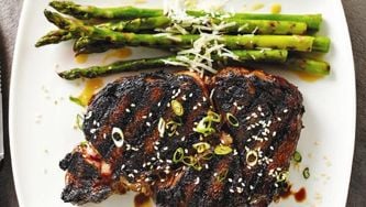 Anju's marinated rib-eye steak