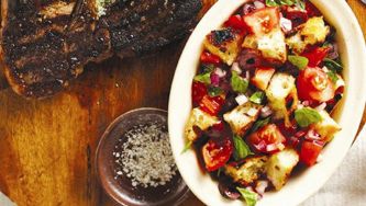 Rouge's grilled panzanella salad