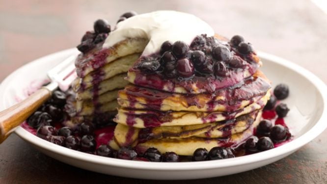Blueberry pancakes