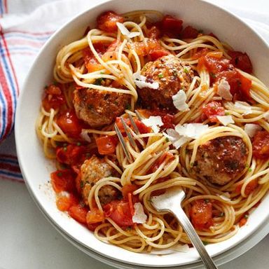 Classic spaghetti and meatballs menu