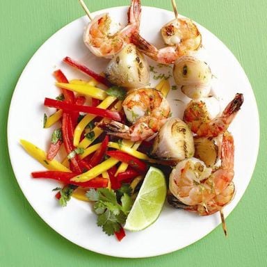 Zesty shrimp skewers