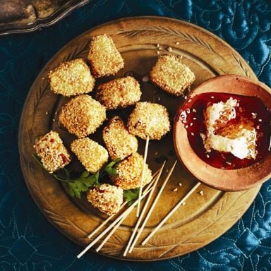 Sesame Halloumi Bites