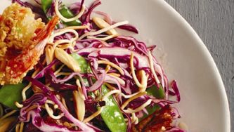 Purple slaw with toasted ramen