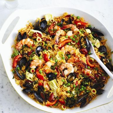 Stunning seafood paella