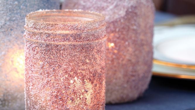 How to make sparkly candle holders