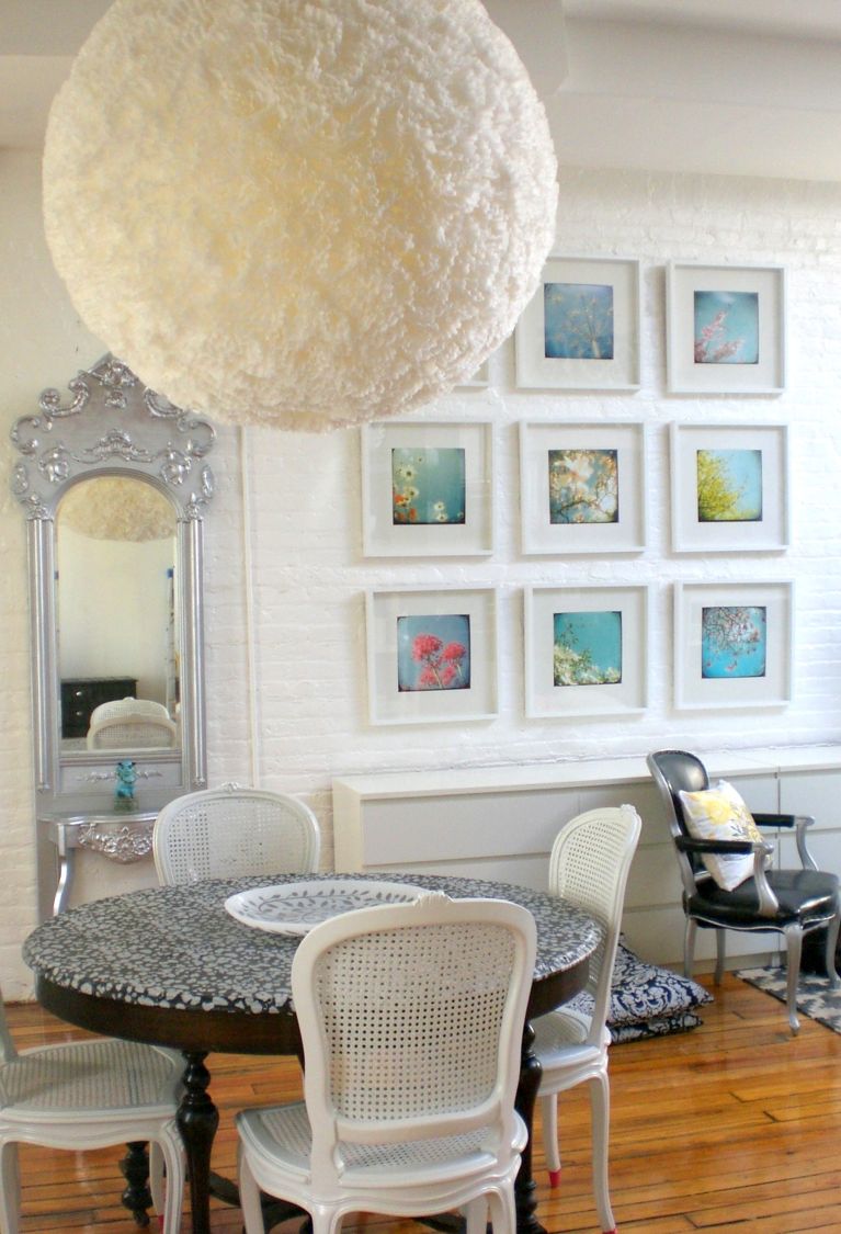 coffee filter pendant light DIY