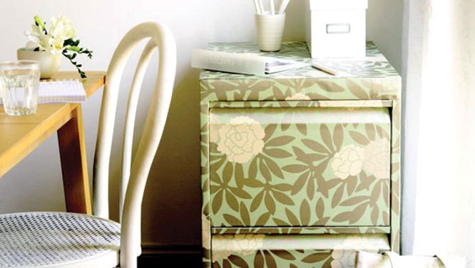 Wallpaper a filing cabinet