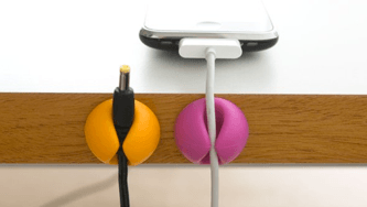 Cute and colourful cable clips