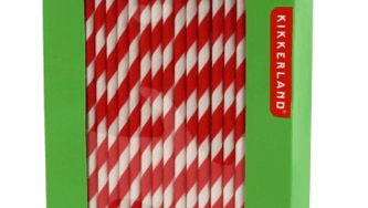 Striped paper straws for a spring cocktail party