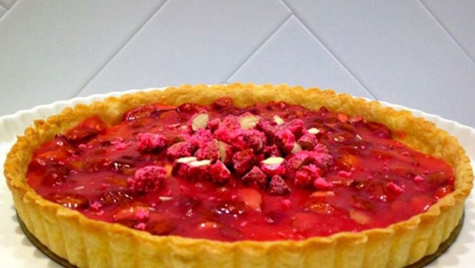 Amy Rosen's Lyonnaise pink praline tart recipe