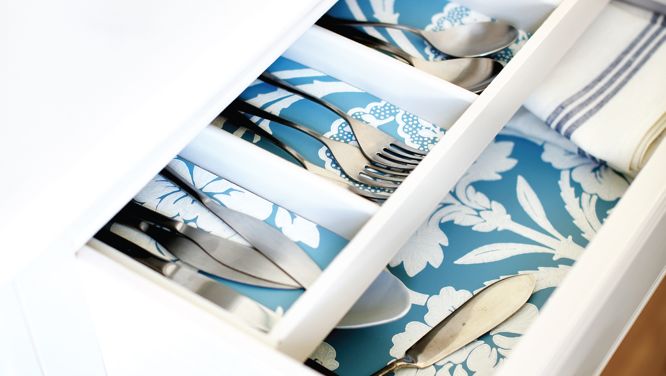 How to wallpaper a drawer in three easy steps