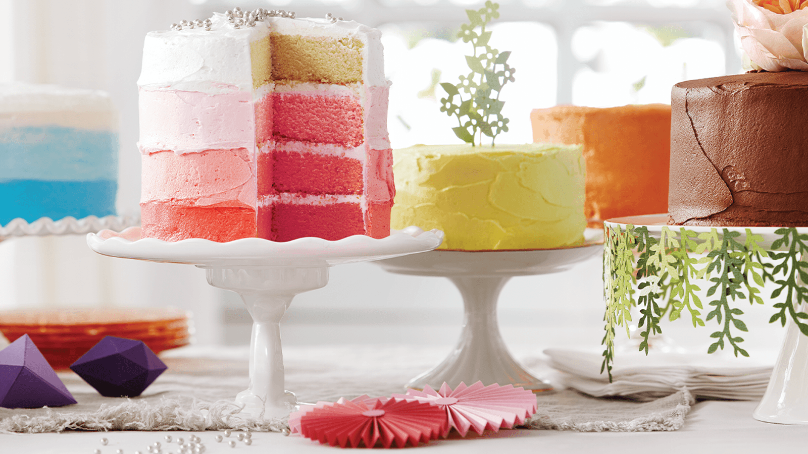Vanilla Cake In Pink Ombré Recipe - Chatelaine display picture 1