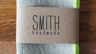 Modern, neon-edged cocktail napkins