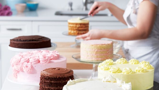 Testing, frosting and tasting our anniversary cakes