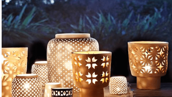 Pretty patio lanterns, starting at $8