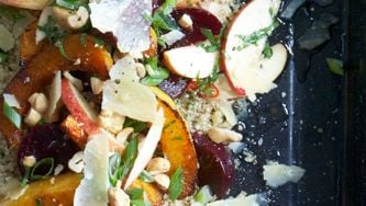 Lynn Crawford's quinoa with roasted squash, cashews and gouda