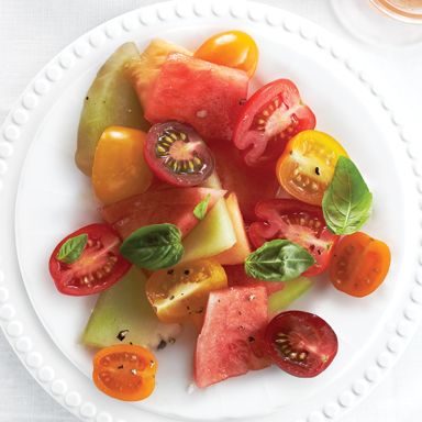 Crisp Melon And Tomato Salad