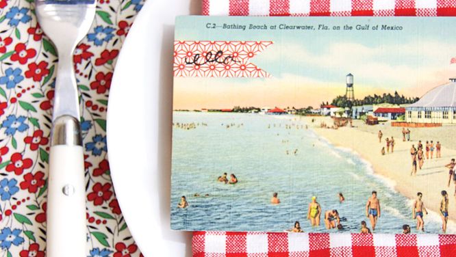 How to make a pretty postcard place setting