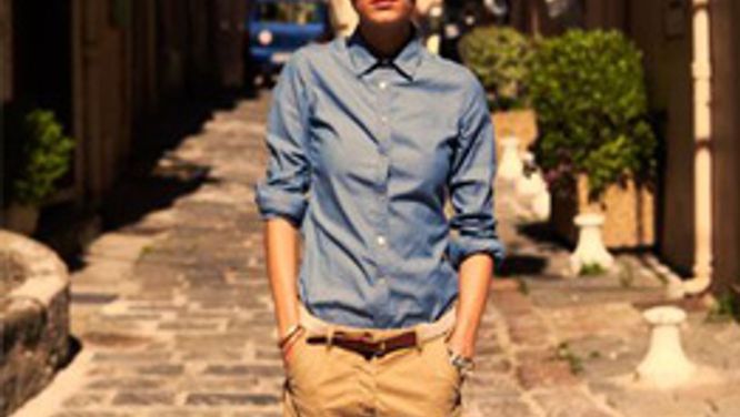 Weekend style: Borrowed from the boys