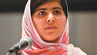 Schoolgirl activist Malala Yousafzai speaks out for change