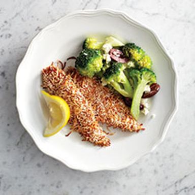 Coconut-crusted chicken tenders recipe for dinner tonight
