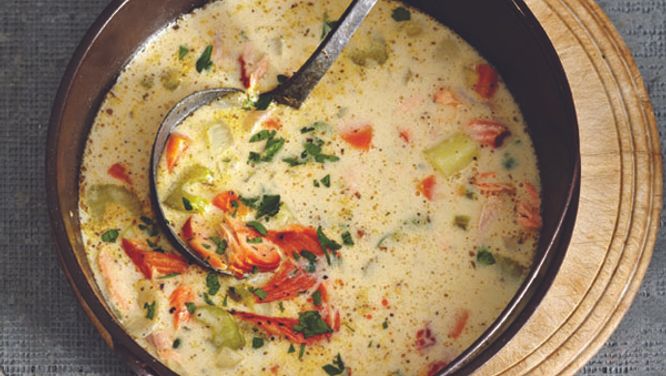 Hearty fish-chowder menu