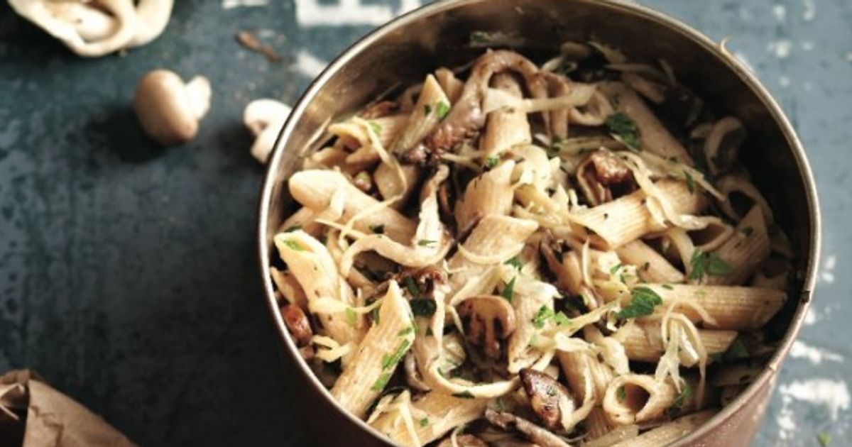 Penne pasta with cabbage and mushrooms Chatelaine