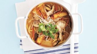 Soup of the day: Tofu egg noodle laksa soup