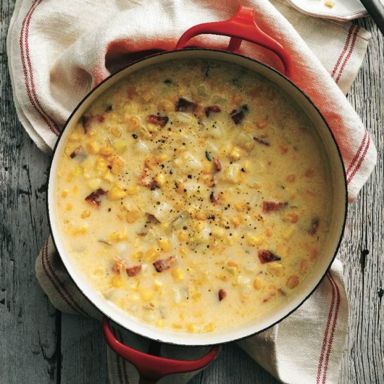 Smoky corn chowder menu