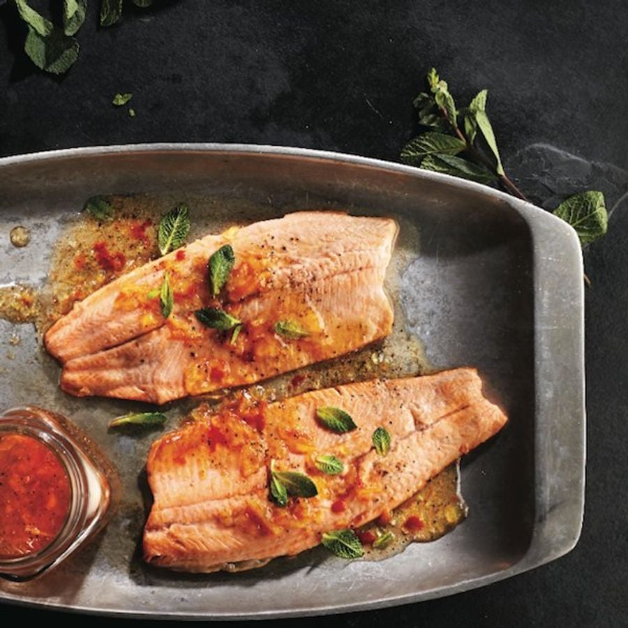 Sweet and spicy grilled rainbow trout-image