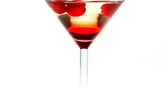 Red and white cosmo cocktail