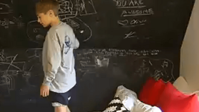 Two kids' rooms and a master bedroom