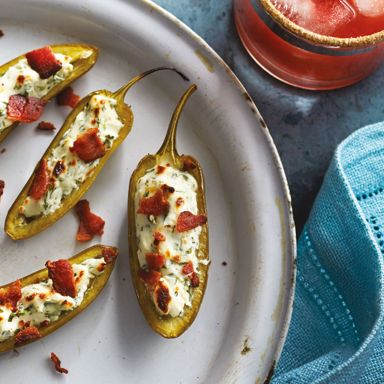 Cheese and Bacon-Stuffed Peppers