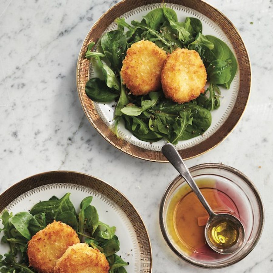 Fried goat cheese salad-image
