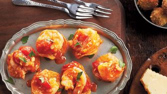 Saucy shrimp chips