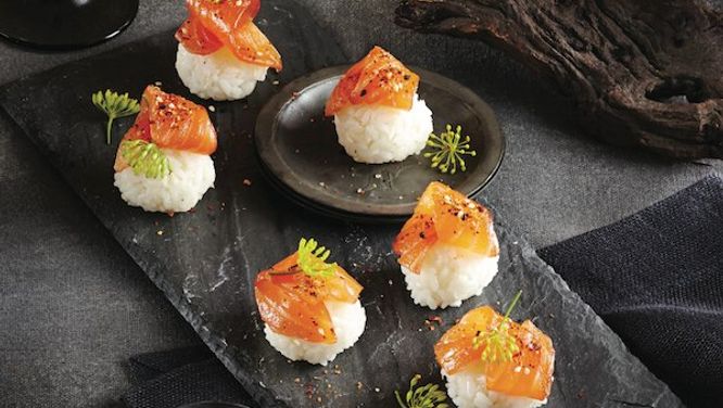Salmon Gravlax Onigiri