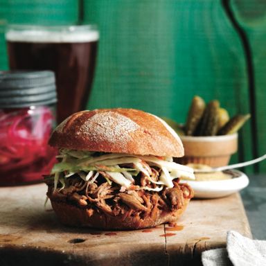 Instant Pot pulled pork with ginger-bourbon sauce