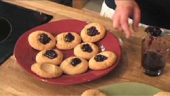 Anna Olson’s giant peanut-butter-and-jelly thumbprint cookies
