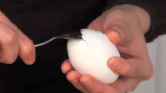 Best trick to peel a soft boiled egg