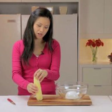 The easiest way to remove corn from the cob